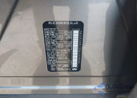 2019 Infiniti Qx50 Luxe из США, поврежденный, VIN 3PCAJ5M10KF134366